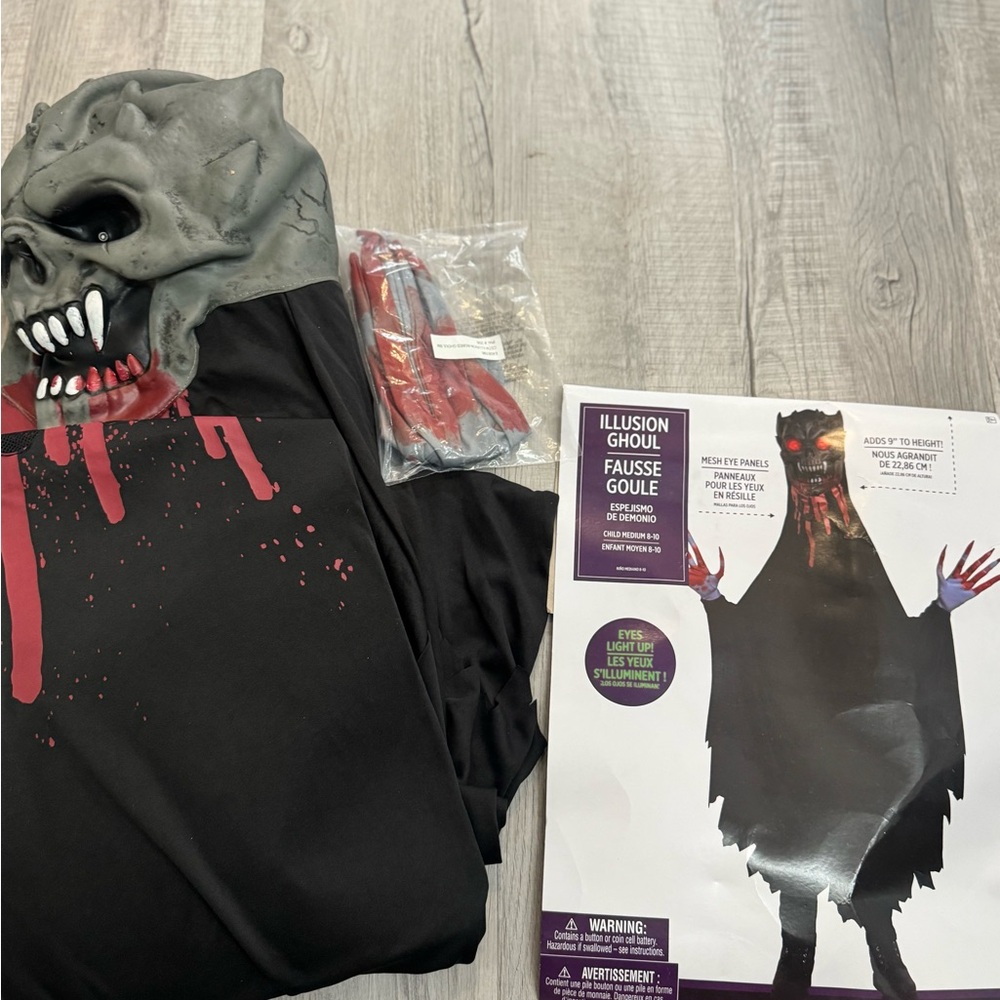 Illusion Ghoul Kids Costume - Black and Red
